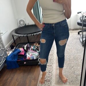 Women's Guess Sexy Curve cropped Blue Jeans